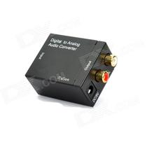 Coaxial digital fiber to analog audio LR converter SPDIF digital audio decoding fiber conversion 3 5