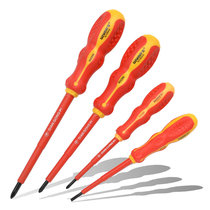 Wei Lishi Luo vanadium steel electrician screwdriver insulated plastic handle screwdriver cross one-character electrician batch W0299