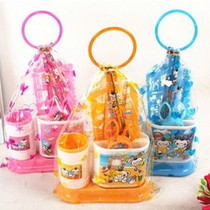 Korean stationery set multi-function rotating pen holder handle exquisite packaging student gifts children gifts
