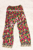  South Korea imported cotton thread female flower pajamas home pants stretch