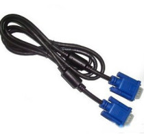 VGA data cable 15-pin shielded magnetic ring 1 5 meters VGA cable male to male bag black white
