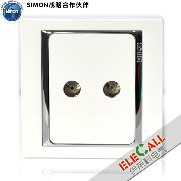 Simon Switch Xingui 58 Series Dual Channel TV Socket S55119 Dual Pore Socket