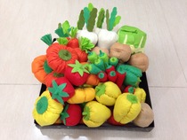 Adomi Town non-woven cloth fruits and vegetables model finished vegetables toddler hand work Park corner material