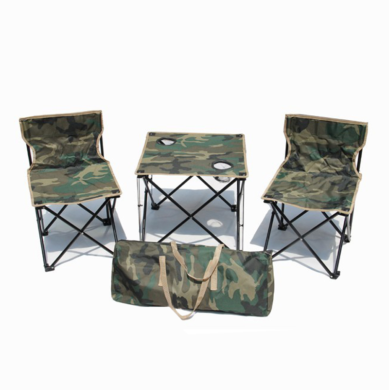 Wild outdoor portable folding tables and chairs camouflage medium-sized recreational chairs camping tables and chairs