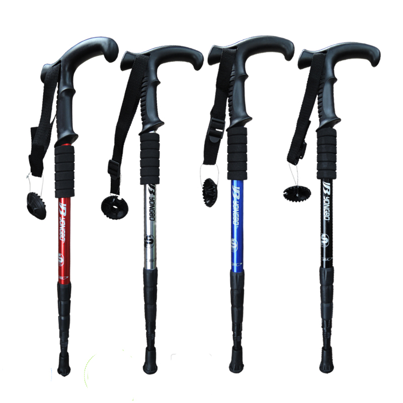 Four anti-skid ultra-light climbing sticks telescopic climbing crutches old people crutches folding crutches hiking outdoors