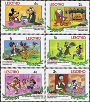 Дисней, рождественские мультяшные оригинальные марки, 1983 года