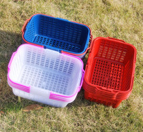 Batch hair strawberry Bayberry basket portable plastic fruit grape basket picking basket Mulberry square blue seed egg frame
