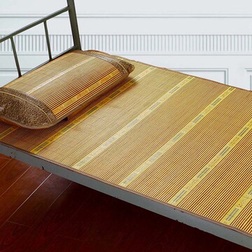 学生竹席凉席金砖双面席90*180单人凉席 草席碳化竹纤维竹席子