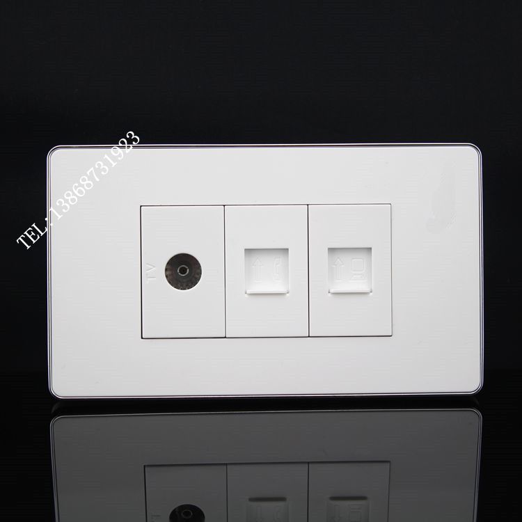 Yinbian 120 Computer Telephone Television Socket Panel Super Five Types Network Telephone Voice TV Wall Insert