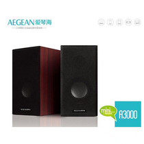 Aegean A3000 speaker wooden audio notebook desktop speaker portable multimedia speaker