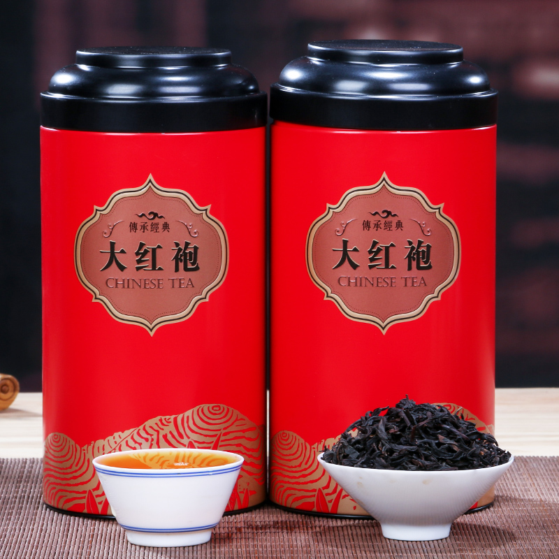 Yuchuan Dahongpao Tea Wuyishan Rock Tea Gift Box Oolong Tea Luzhou-flavor New Tea Bulk Two Cans