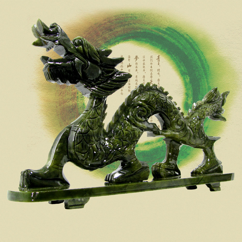 Xuanyou Jade Blue Dragon Decoration Golden Dragon Decoration Fengshui Hanlong Zodiac Dragon Crafts