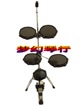 Five-drum dumb drums real drum skin Sound Drum hanging rack portable practice drum DIY electronic drum