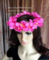  Hawaiian hula head garland dance props Beach accessories Hair accessories Hawaii flower headband