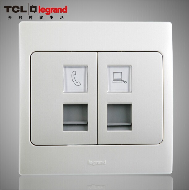 TCL-Rogland Switch Socket New Mercure European Series Computer + Telephone Socket Authentic Sales