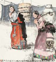 Art micro-spray Yang Zhilight grassland good sister 40x44cm
