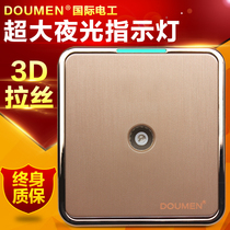 International electrical switch socket type 86 concealed wall TV cable socket panel rose gold salad wire