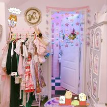 Lin Xiaozhai Stars Cute Bow Decorative Curtain Girl Bedroom Door Curtain Princess Wind Bead Curtain Soft Girl Curtain