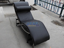 LC4 recliner-imported black leather Corbusier lounge chair napping stainless steel rocking chair