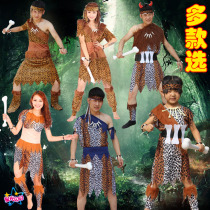 Halloween costumes cos childrens performance clothes adult men and women indigenous African primitive Indian Savages