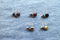 Japan imported single-sided 6mm rivets(black tea gold silver bean paste color) 50 sets