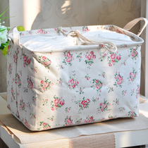 Pastoral fabric cotton and linen box storage box storage box folding box finishing box large clothes storage box can be washed