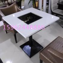 Su Xuan hotel furniture marble hot pot table embedded hot pot table induction cooker square hot pot table