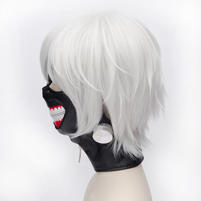 taobao agent Sleep mask, black medical mask, silver white wig, mini-skirt, cosplay