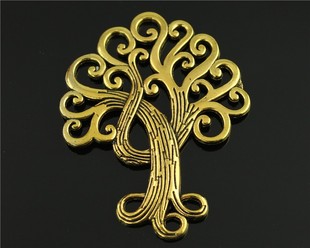 9元/5个 73*57mm diy手工饰品配件 古金色 生命之树吊坠 d10218