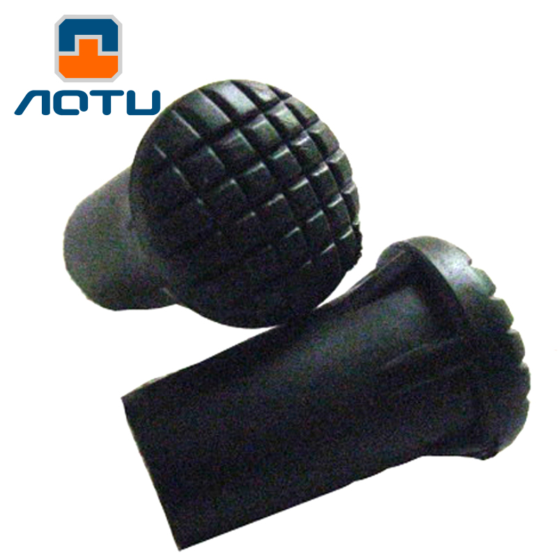 Convex and concave mountaineering rod foot fittings Round rod tip sleeve Round foot sleeve Protective rod tip rubber high wear resistance