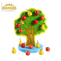 Montessori Family Toys Magnetic Apple Christmas Tree Learning Counting Baby Early Education Puzzle Teaching Aids