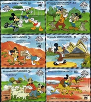 Дисней, мультяшные марки, 1988 года, Дональд Дак
