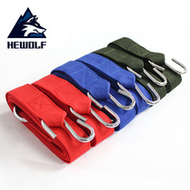 Male wolf outdoor hammock strap Hammock strap Nylon strap with steel ring buckle and storage bag Durable