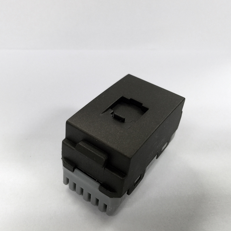 TJ Space-based Qianzi 2 Generation 86120 One-4 Core American Telephone Socket Functional Parts Dumb Black Accessories