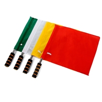 Color signal flag track and field flag referee flag hand flag cheering small flag stainless steel rod non-slip sponge cover