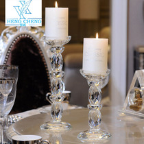 European crystal glass candlestick candlestick dinner wedding wedding candlestick props table decoration candlestick ornaments