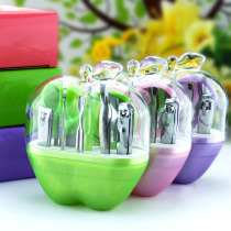 Apple shape nail manicure set Nail scissors Beauty nail art 9-piece set Jinli Nail clipper set