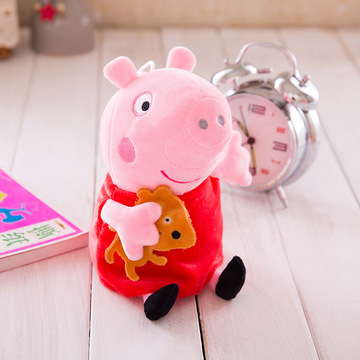 小猪佩奇粉红猪女童小妹佩琪佩佩猪一家毛绒玩具儿童过家家玩具
