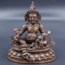 Sakyamia boutique Nepal pure handmade all copper yellow Fortune God Tibetan Bala Buddha statue 14 5