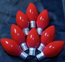Red bulb God of Wealth candle bulb Red bulb for Buddha bulb Lotus candle Electric bulb E12E14 spiral 5-10 watts