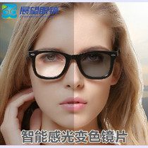 Ultra-thin color-changing aspheric resin lens myopia lens anti-radiation color fast film color change