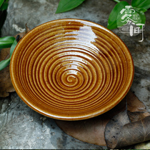 Yunnan new Dali Bai handmade earthenware dishes threaded rustic glazed pickles dipped in water dishes farm quaint