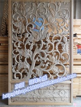 Dongyang Wangfeng wood carving solid wood density board customized hollow carved flower porch ceiling European style flower hook Vine