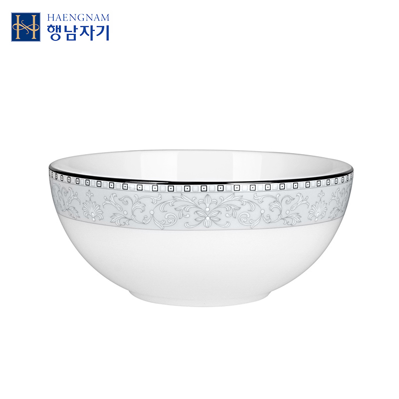 HAENGNAM Korean Xingnan Porcelain Pastoral 8-inch CC Soup Bowl Single Glazed Bone-colored Porcelain Tableware