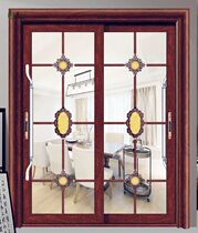Fire Blasting Promotion Hollow Door Balcony Pushdoor Living Room Partition Broken Door Double Tempered Glass Titanium Magnesium Aluminum Alloy Profile