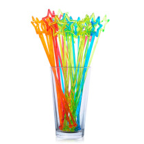 Creative color candy color hollow star stick Mixing flower drink Coffee milk tea mixing stick Bartending stick One pack price