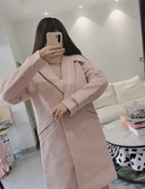 Sugar pink wool coat long casual Lady wind Lolita