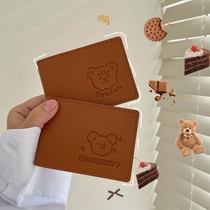 Luna girl original juujuubear Bear driving license set Crooked mouth laughing bear driving license set ID set