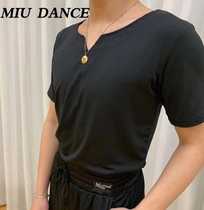 Miu 050 mens Latin dance modern dance suit top comfortable breathable mens pants have a droop professional thin