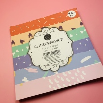 Glitter paper handmade paper DIY origami small square retro starry sky paper cut cute printing foreign trade creative stationery